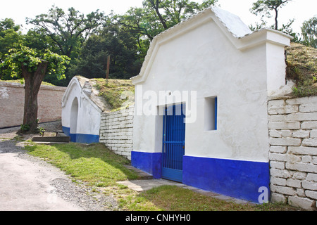 Traditional wine cellars called Plze in Petrov, Czech Republic Stock Photo