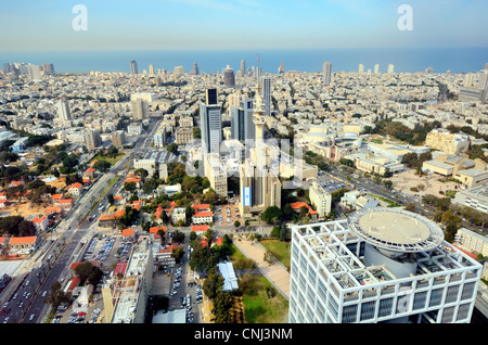 Aerial skyline of Tel Aviv, Israel. Stock Photo