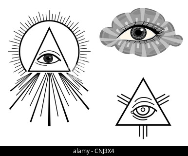 The Eye of Providence - symbols. Stock Photo