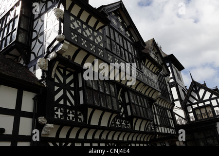 The Wild Boar Hotel in Tarporley,Cheshire.Although built in Tudor style it was in fact built in 1886 by local timber merchants. Stock Photo