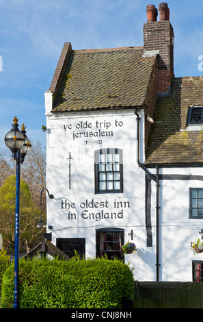 [Ye olde trip to Jerusalem] pub in Nottingham city centre Nottinghamshire England UK GB EU Europe Stock Photo