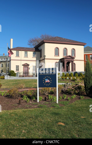 Patriot's Park and Touro Synagogue, the oldest synagogue in the United States, in Newport, Rhode Island. Stock Photo
