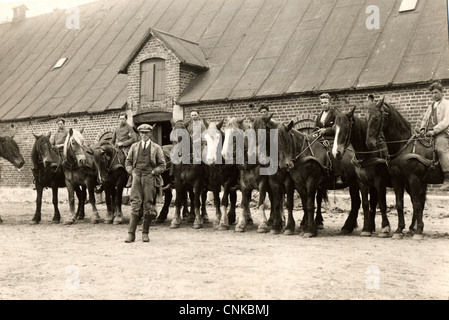 The Magnificent Seven Plus Horses Stock Photo