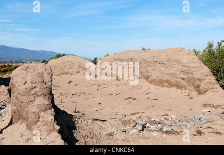 California, Soledad, Mission Nuestra Senora de la Soledad, founded 1791, ruins of original adobe walls. Stock Photo