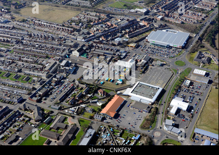 Aerial view of Ashington, Northumberland Stock Photo