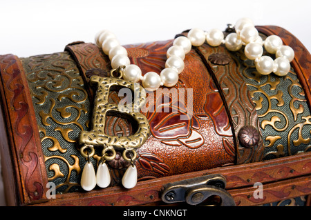 Ann Boleyn pearl necklace Stock Photo