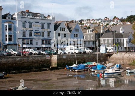 Royal Castle Hotel and small harbour in Dartmouth South Devon England Stock Photo