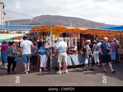 Los Cristianos Market, Tenerife, Canary Islands Spain. Stock Photo