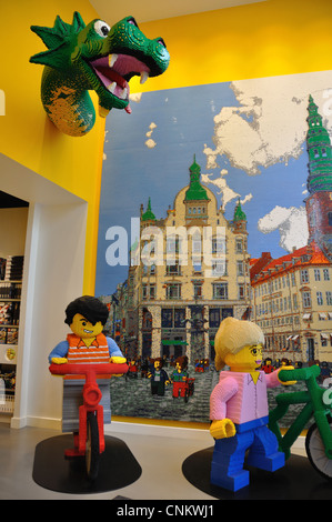 Lego shop on Stroget street, Copenhagen, Denmark.