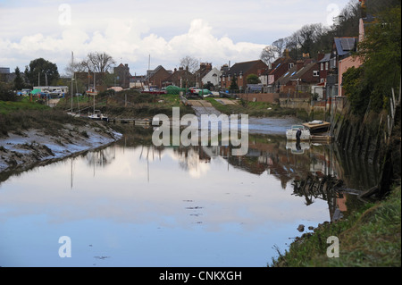 Lewes Town Centre East Sussex Uk - River Ouse runs through the town centre Stock Photo