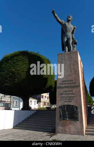 The statue of General Bernardo O'Higgins Punta Arenas, Patagonia, Chile Stock Photo