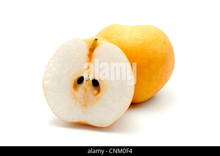 Nashi pear on a white background Stock Photo