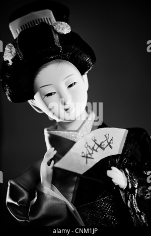 Geisha doll. Japan traditional culture concept. Stock Photo