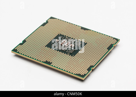LGA2011 CPU Isolated on white background Stock Photo