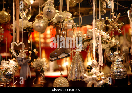 Christmas decoration in Altermarkt Christmas market, Salzburg, Austria, Europe Stock Photo