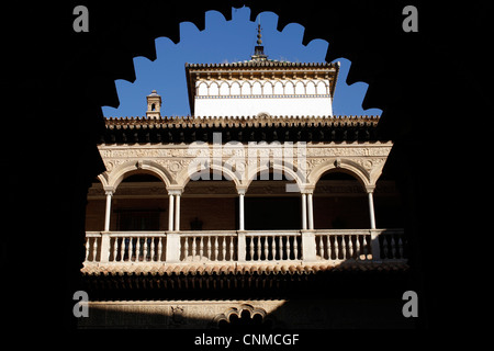 Patio de las Doncellas, Real Alcazar, UNESCO World Heritage Site, Seville, Andalucia, Spain, Europe Stock Photo