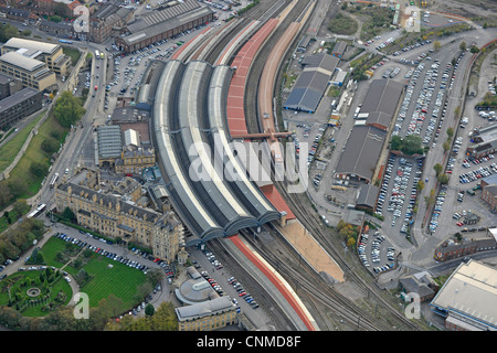 aerial view of York Railway Station in York, North Yorkshire Stock ...