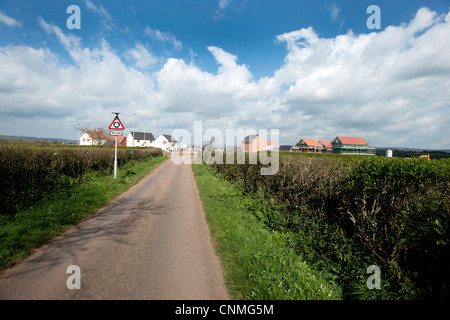 The construction of new homes at Cranbrook, the new community development to the East of Exeter in East Devon Stock Photo