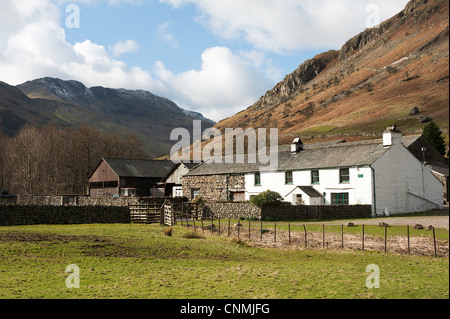 Beautiful Lakeland Farmstead in the Langdale Valley Lake District National Park Cumbria England United Kingdom UK Stock Photo