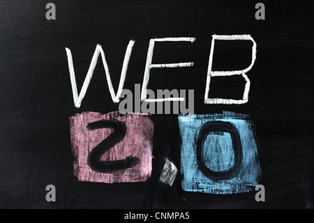 Chalk drawing - Web 2.0 Stock Photo