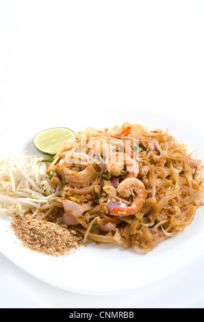 PAd Thai with shrimp Stock Photo