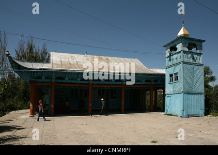 Dungan Mosque in Karakol, Kyrgyzstan. Dungan mosque was built by Chinese masters between 1907 and 1910. Stock Photo
