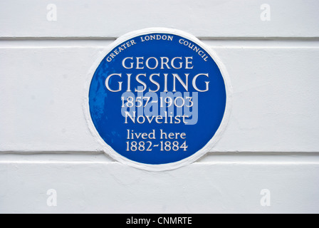 George Gissing blue plaque, Chelsea, London