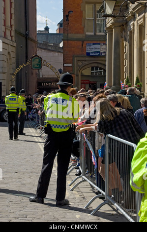 Police officer officer working on duty York North Yorkshire England UK United Kingdom GB Great Britain Stock Photo