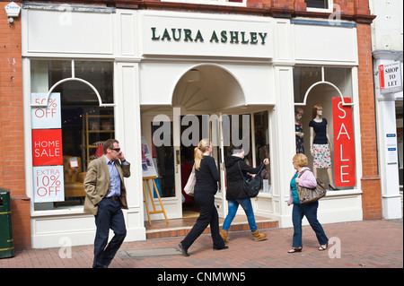 Exterior of LAURA ASHLEY shop in city centre of Hereford Herefordshire England UK Stock Photo