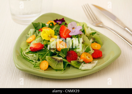 Springtime salad. Recipe available. Stock Photo