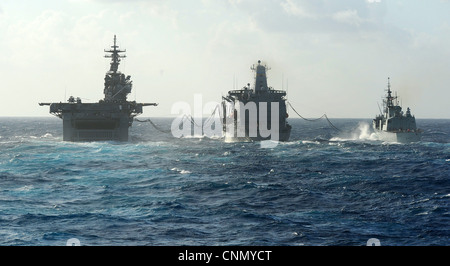 replenishment at sea Stock Photo