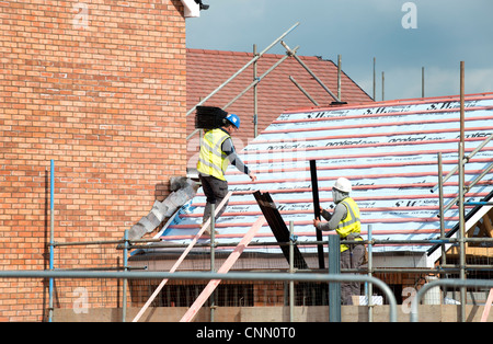 The construction of new homes at Cranbrook, the new community development to the East of Exeter in East Devon Stock Photo