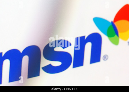 Messenger logo on a monitor screen. Stock Photo