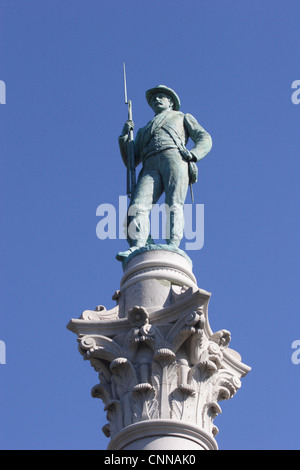 Confederate Soldier Statue at Libby Hill.Richmond,VA Stock Photo