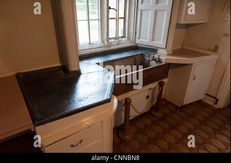 Victorian age style kitchen in an English stately manor house in Kent Stock Photo