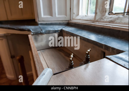 Victorian age style kitchen in an English stately manor house in Kent Stock Photo