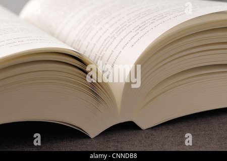 Close-up of Open Book Stock Photo
