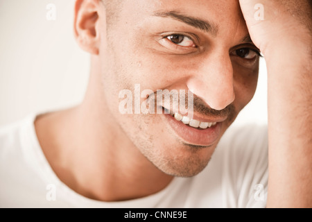 Close-up Portrait of Man Stock Photo