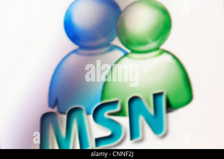 Messenger logo on a monitor screen. Stock Photo