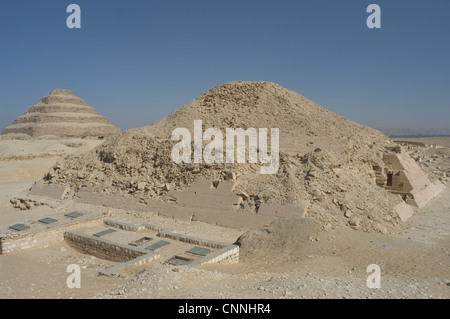 Egypt. Saqqara.The Pyramid of Unas. Fifth Dynasty. 24th century B.C. Old Kingdom. It is now ruined. Stock Photo