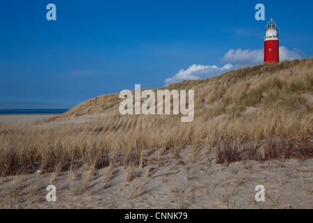 Lighthouse and beach, Texel, Frisian Islands in the Wadden Sea, Holland, The Netherlands, Europe Stock Photo