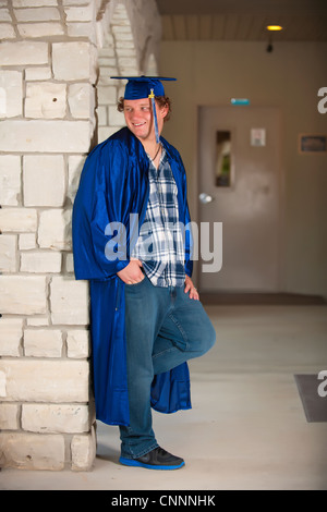Happy male highschool graduating student Stock Photo