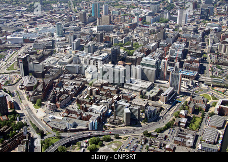 Aerial view of Birmingham Children's Hospital and Dental School, Birmingham City Centre Stock Photo
