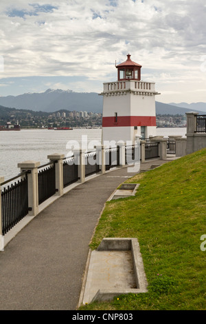 Brockton Point lighthouse, Stanley Park, Vancouver, British Columbia, Canada Stock Photo