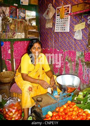 food market at gama de vasco, goa, india Stock Photo