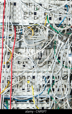 Concept of network infrastructure with cables Stock Photo