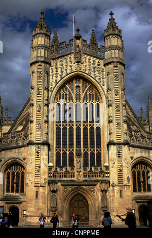 [Bath Abbey] church building [fan vaulting ceiling] Stock Photo