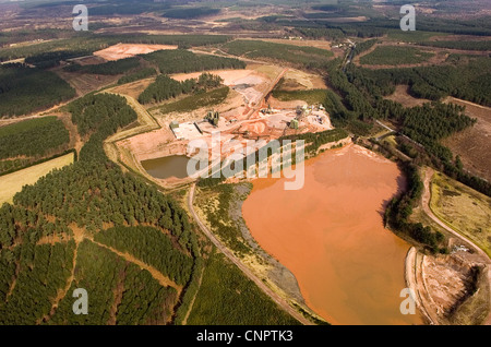 Aerial view of Cannock Chase Quarry Staffordshire Uk Stock Photo