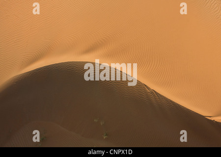 Aerial photograph of the giant sand dunes at Sossusvlei, southern Namibia shortly after sunrise Stock Photo