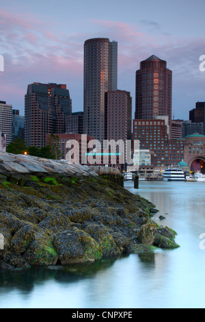 Boston Harbor Sunrise Stock Photo